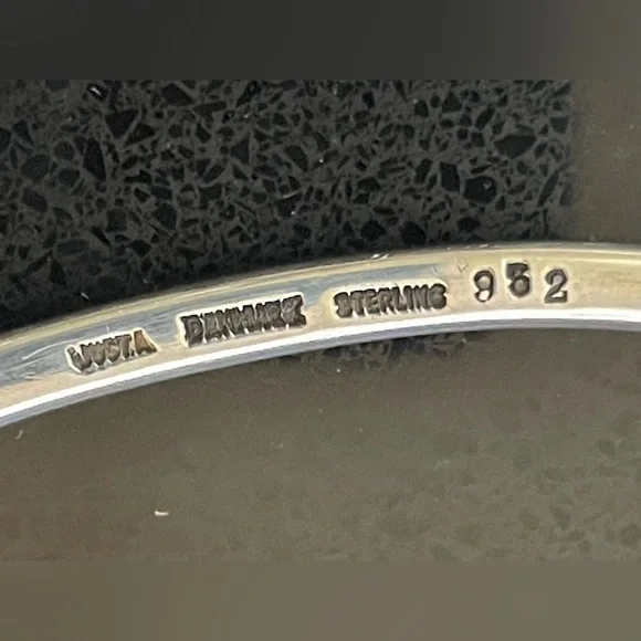 Just Andersen Modernist Silver Choker Necklace w/Triple Cherry Pendant - Picture 7 of 8